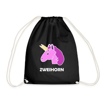 Licorne licorne - Sac de sport léger - noir - Devant