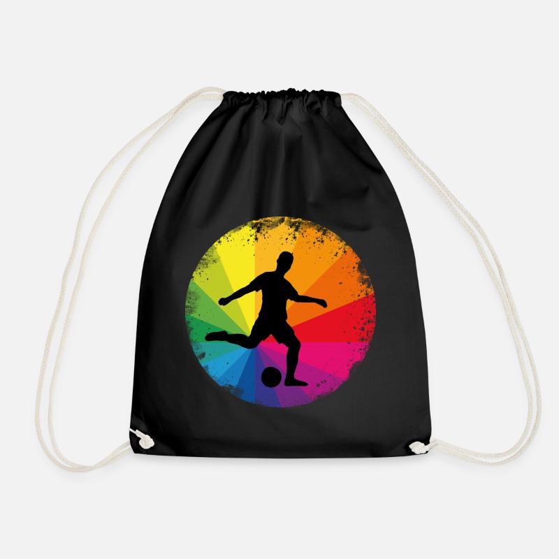 Fussballer/soccer player - Turnbeutel - Schwarz