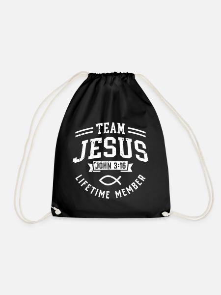 Team Jesus John 3:16 Lifetime Member - Turnbeutel - Schwarz