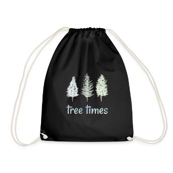 Tree Times - Turnbeutel - Schwarz - Vorne