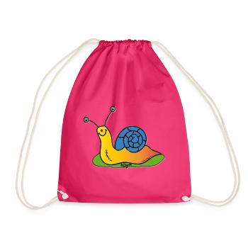 slug - Drawstring Bag - fuchsia - Front