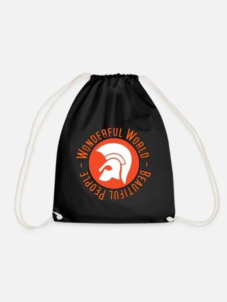WONDERFUL WORLD BEAUTIFUL PEOPLE DESIGN - Drawstring Bag - black