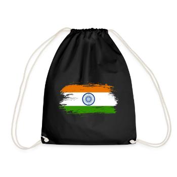 Cadeau de drapeau de l’Inde - Sac de sport léger - noir - Devant