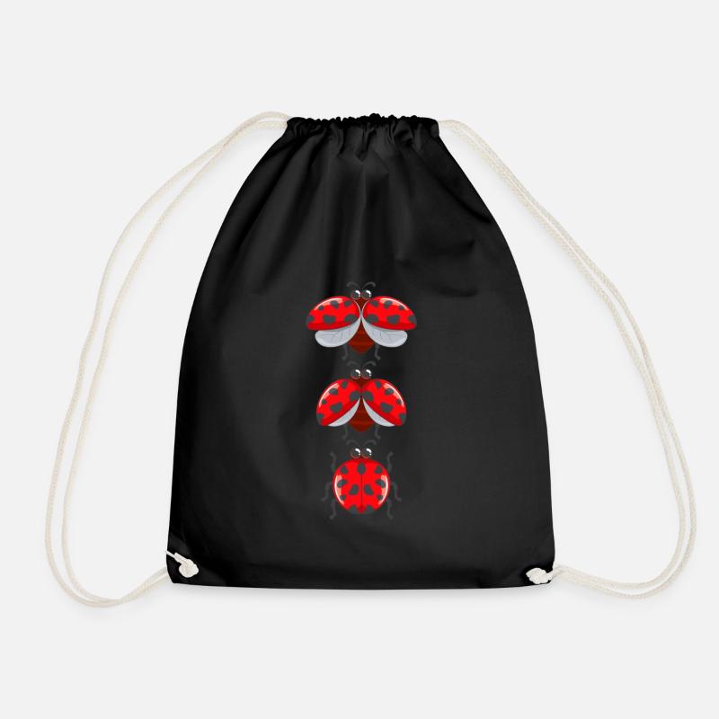 Coccinelles douces insectes avec des ailes - Sac de sport léger - noir