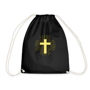 Cross of Jesus - Drawstring Bag - black - Front