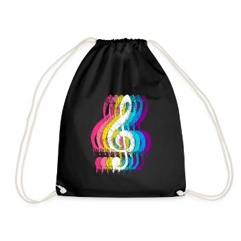 Musicien clef clé de sol musique - Sac de sport léger - noir - Devant