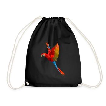 Perroquet tropical oiseau polygone perroquet propriétaire - Sac de sport léger - noir - Devant