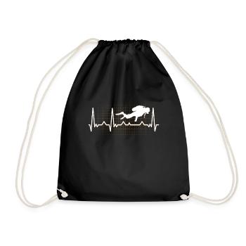 Gerätetaucher Taucher Schnorchel Geschenk Scuba - Turnbeutel - Schwarz - Vorne