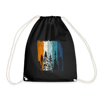 Travailleur de tronçonneuses de bûcheron forestier rétro - Sac de sport léger - noir - Devant