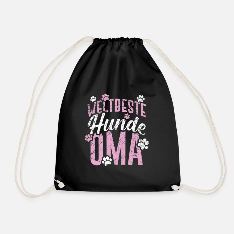 Hundebesitzer Weltbeste Hunde Oma Hundebesitzer - Turnbeutel - Schwarz