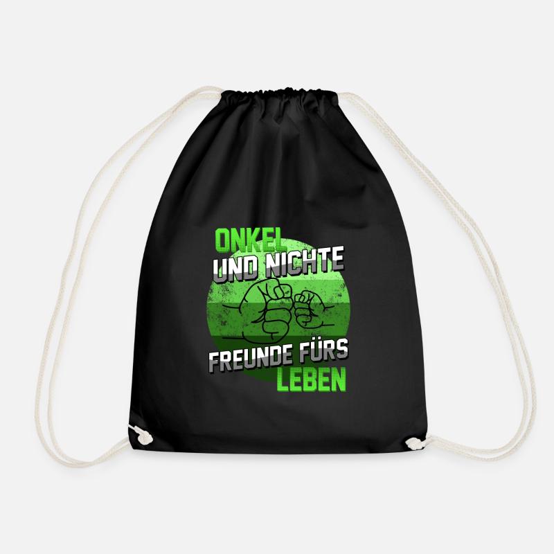 Onkel Geschenk Spruch Onkel und Nichte Freunde - Turnbeutel - Schwarz