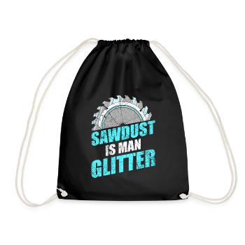Sawdust are men's glitter carpenter do-it-yourselfers - Drawstring Bag - black - Front