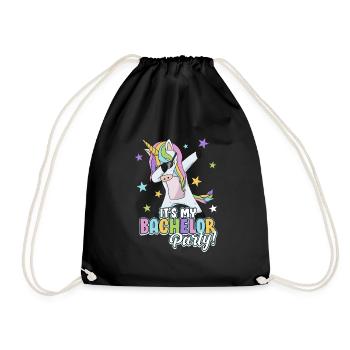 Bachelor Graduation Party 2021 Unicorn Gift - Drawstring Bag - black - Front