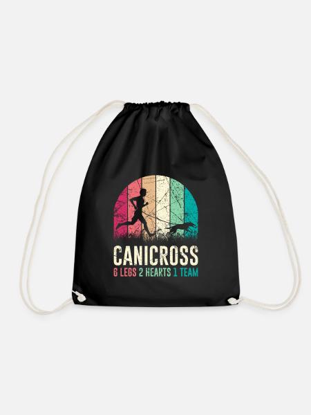 Canicross Laufen mit Hund Running Geschenk - Turnbeutel - Schwarz