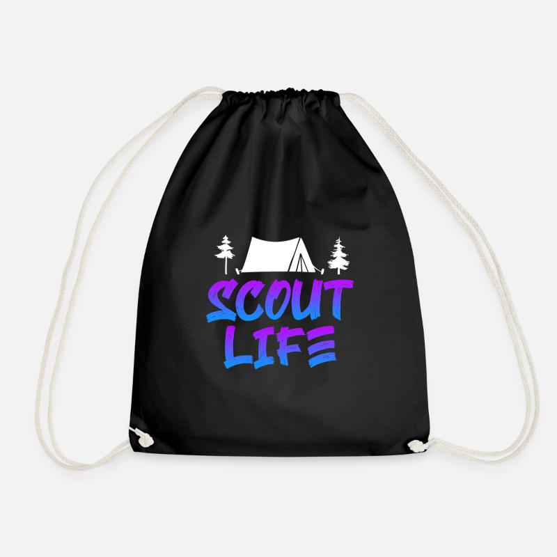 Scout Life Pfadfinder Urlaub Reise Geschenk - Turnbeutel - Schwarz