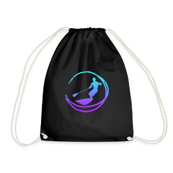 Stand paddle silhouette SUP cadeau paddle - Sac de sport léger - noir - Devant