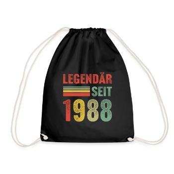 Legendär seit 1988 - Turnbeutel - Schwarz - Vorne