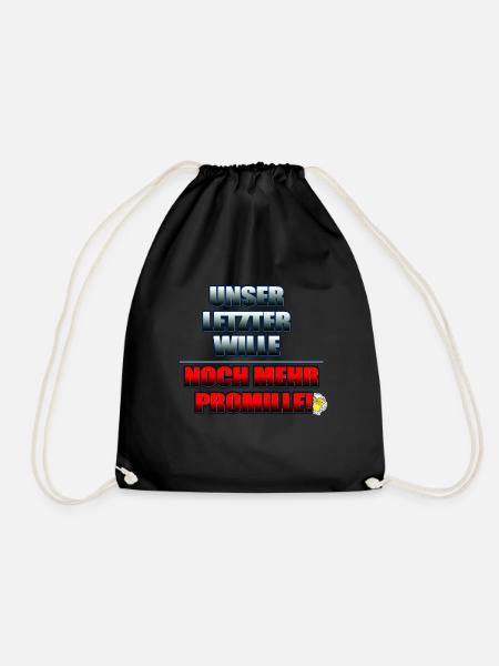 Promille-Design - Turnbeutel - Schwarz