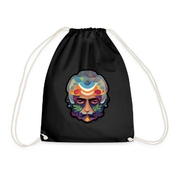 Psychedelic Head - Turnbeutel - Schwarz - Vorne