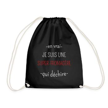Super Fromagère Qui Déchire - Sac de sport léger - noir - Devant