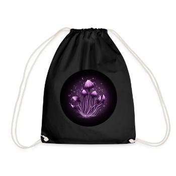 Magic mushrooms - Drawstring Bag - black - Front