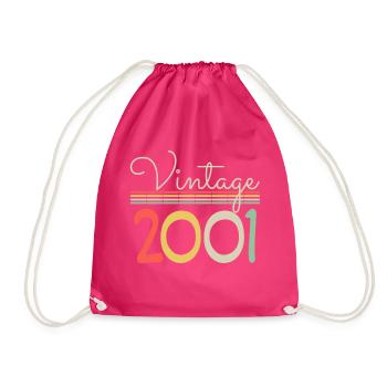 Vintage 2001 - Drawstring Bag - fuchsia - Front