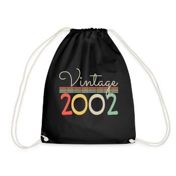 Jahrgang 2002 - Turnbeutel - Schwarz - Vorne