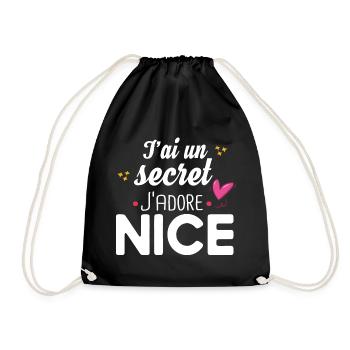 Nice Niçois Niçoise Cadeau Humour Ville France - Sac de sport léger - noir - Devant