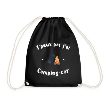 Je peux pas j ai camping car - Sac de sport léger - noir - Devant