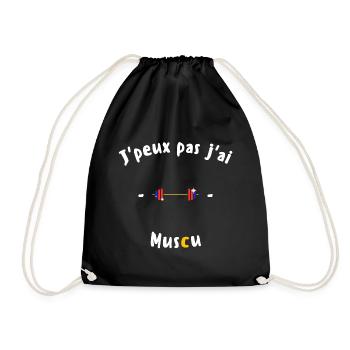 J peux pas j ai Muscu - Sac de sport léger - noir - Devant