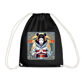 Modern Geisha - Drawstring Bag - black - Front