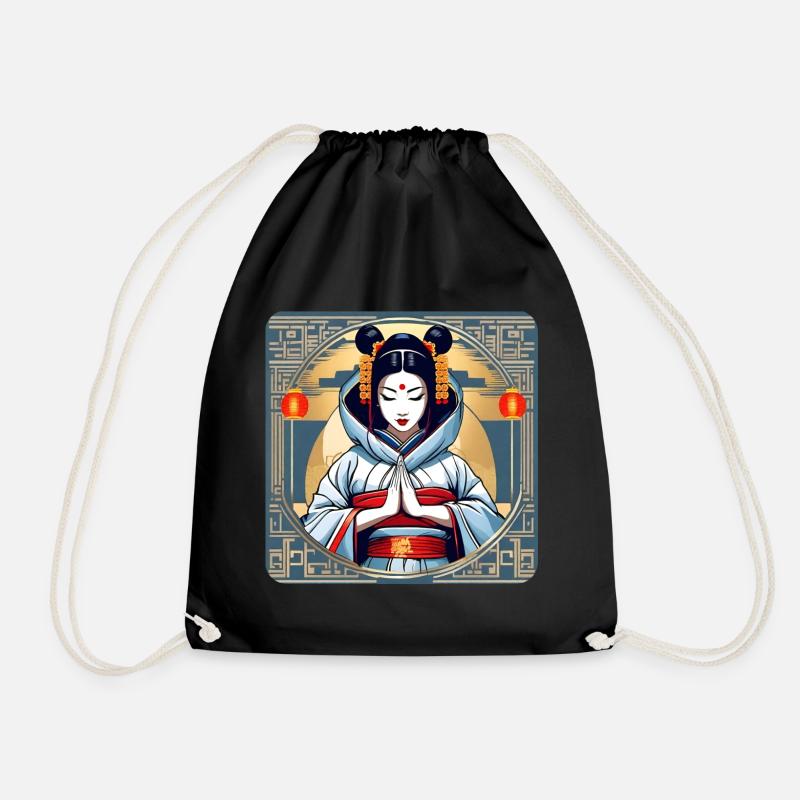 Moderne Geisha - Turnbeutel - Schwarz