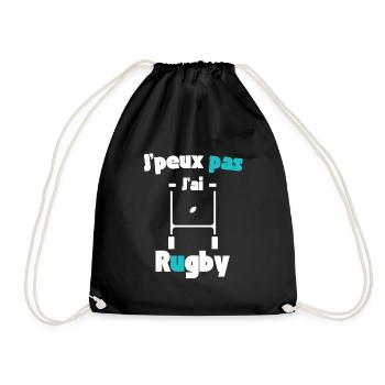 J'peux pas j'ai rugby - Sac de sport léger - noir - Devant