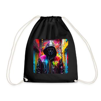 Cyberpunk Anonyme - Sac de sport léger - noir - Devant
