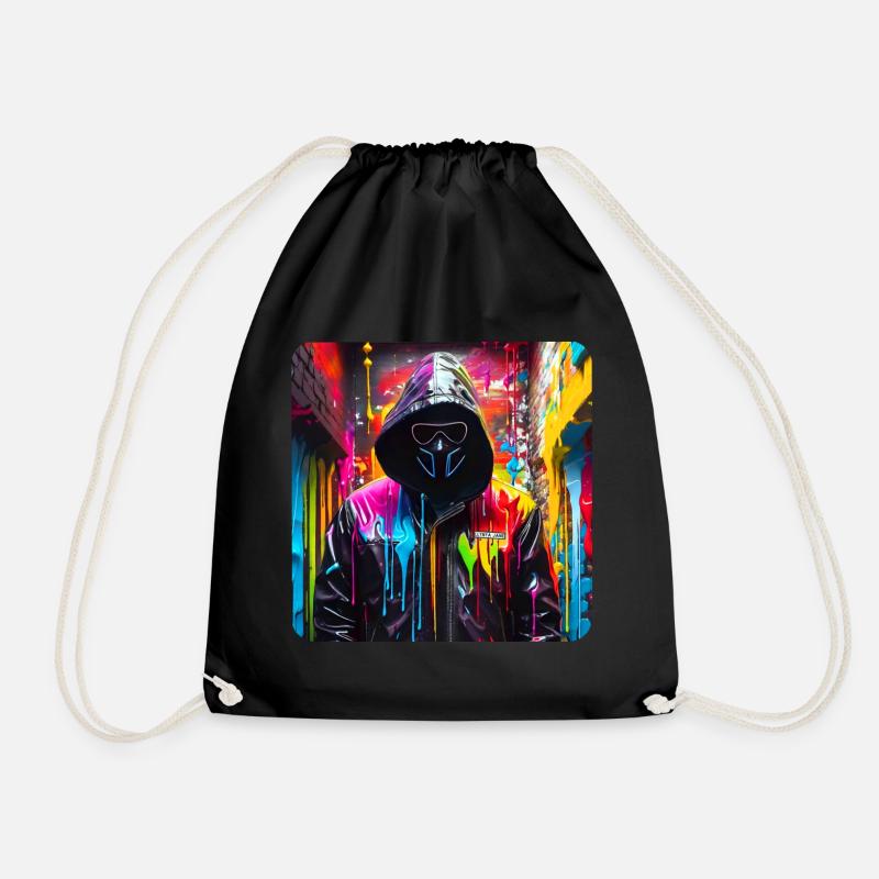 Cyberpunk Anonymous - Drawstring Bag - black