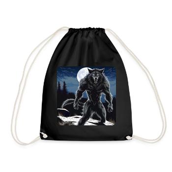 Scary Werewolf - Drawstring Bag - black - Front