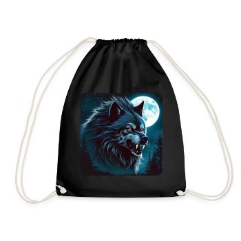 Böser wilder Wolf - Turnbeutel - Schwarz - Vorne