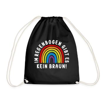 Antifaschistisches LGBTQ+ Anti Homophobie Protest - Turnbeutel - Schwarz - Vorne