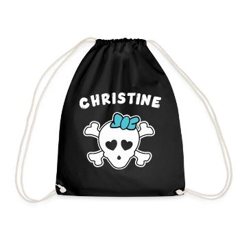 Pirate Christine Design for Girls and Women - Drawstring Bag - black - Front