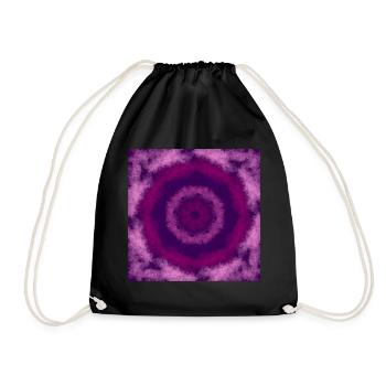 pink purple - Drawstring Bag - black - Front