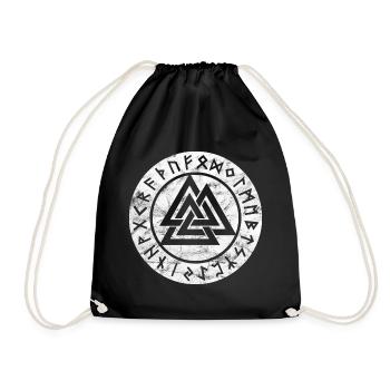 Valknut Vikings Odin Thor Symbole Vintage Signe - Sac de sport léger - noir - Devant