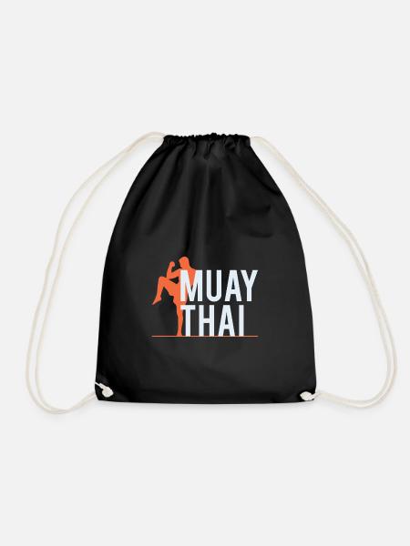 Muay Thai Kampfsportler Kapoera Boxen Geschenk - Turnbeutel - Schwarz