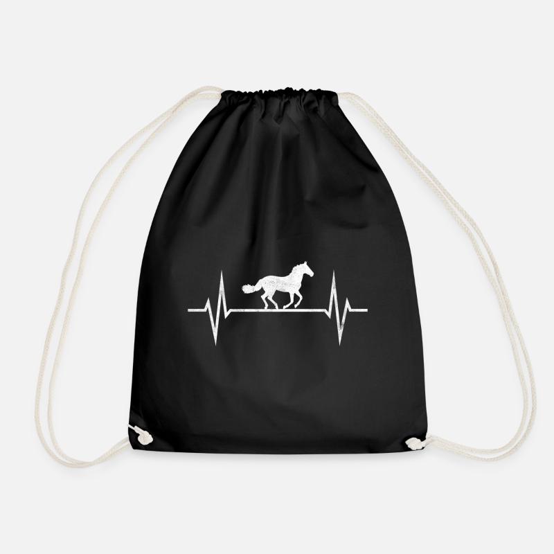 Pferd Pferde Pferdebesitzer Reiten Reiter Geschenk - Turnbeutel - Schwarz