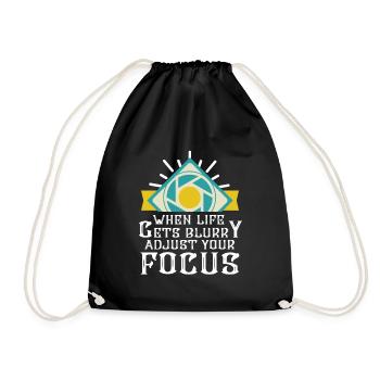 Photography Photography Camera Gift - Drawstring Bag - black - Front