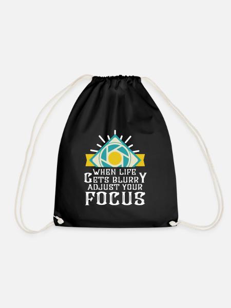 Photography Photography Camera Gift - Drawstring Bag - black
