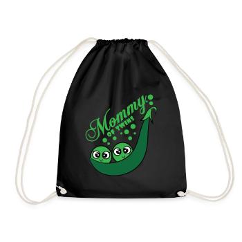Twins Bébé Bébé Enceinte Parents Twins - Sac de sport léger - noir - Devant
