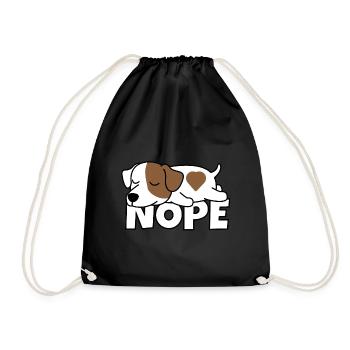 Jack Russell Terrier Nope - Drawstring Bag - black - Front