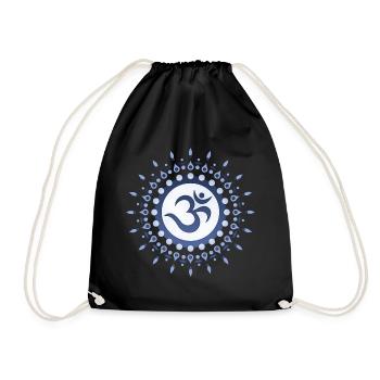Om Sonne Mandala Spirituelles Yoga Mantra Symbol - Turnbeutel - Schwarz - Vorne