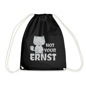 Not Your Ernst Katze - Turnbeutel - Schwarz - Vorne