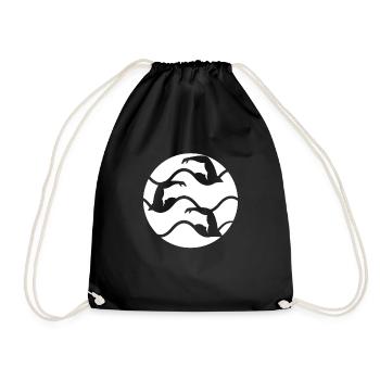 Maillot de bain cadeau de piscine passe-temps de baignade - Sac de sport léger - noir - Devant
